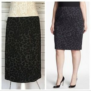 Sejour cheetah print pencil skirt